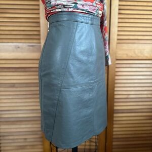 Vintage 80s Italian Leather Skirt
